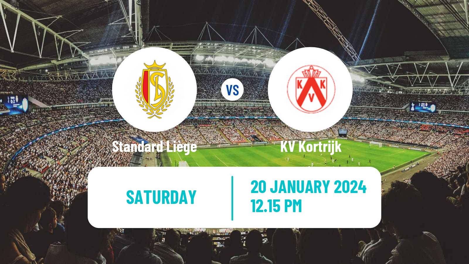 Soccer Belgian Jupiler Pro League Standard Liège - Kortrijk