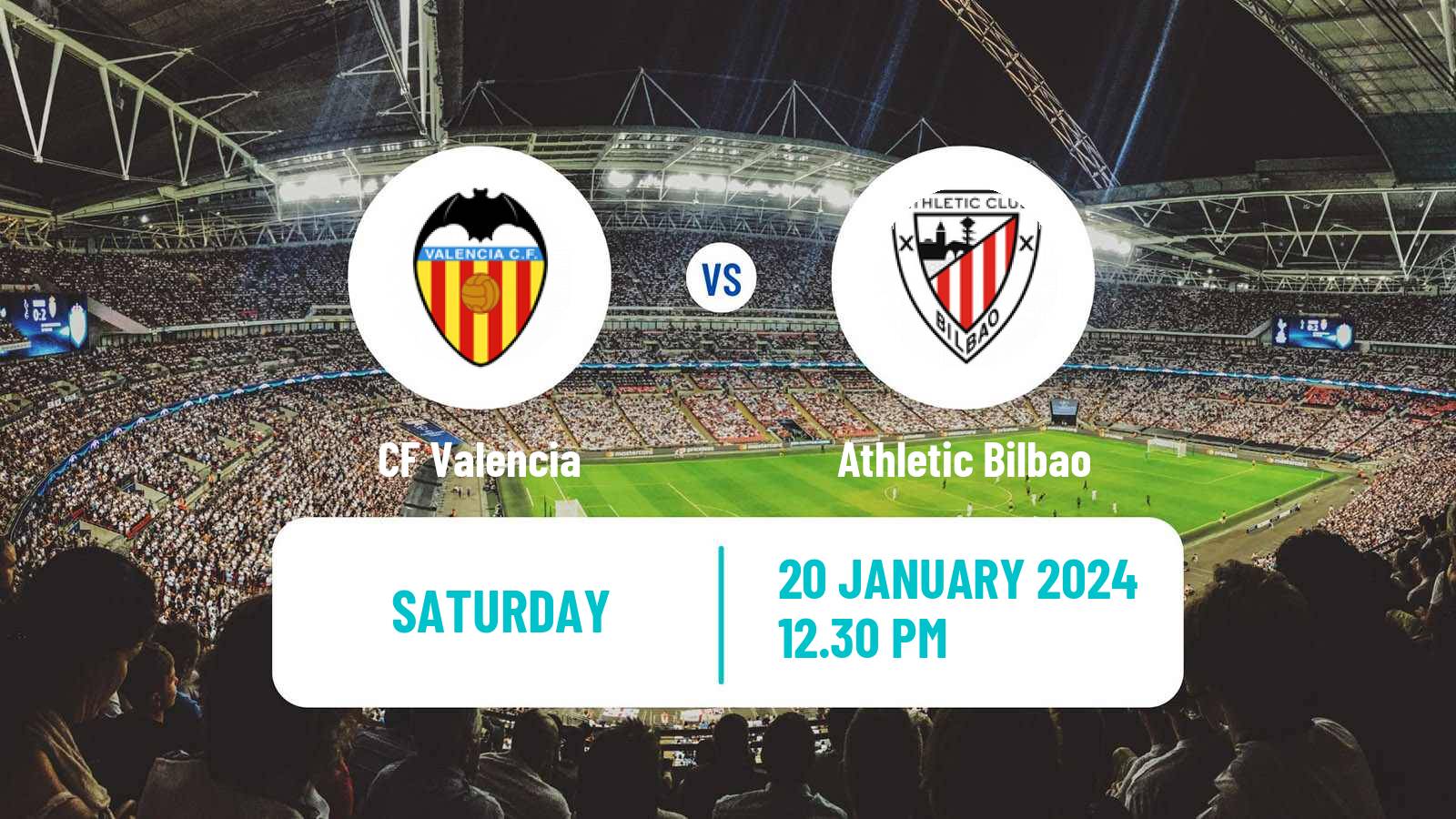 Soccer Spanish LaLiga Valencia - Athletic Bilbao