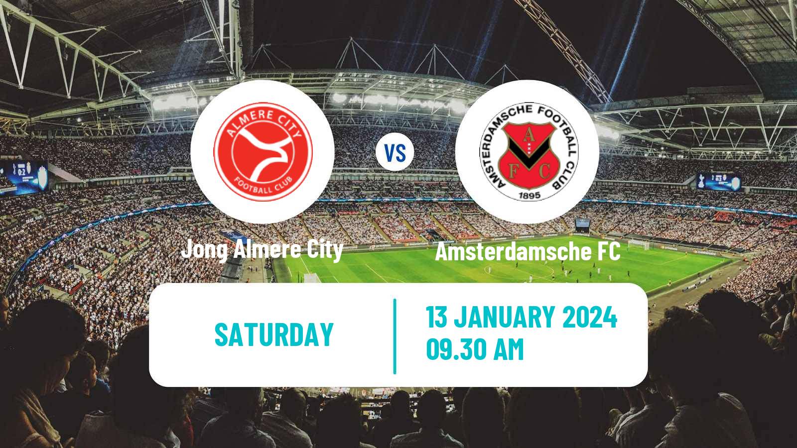Soccer Dutch Tweede Divisie Jong Almere City - Amsterdamsche FC