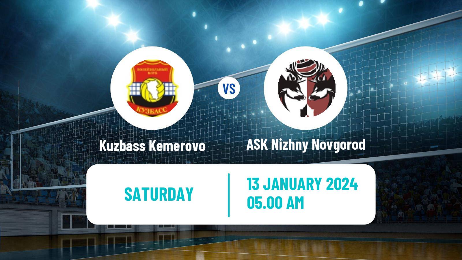 Volleyball Russian Super League Volleyball Kuzbass Kemerovo - ASK Nizhny Novgorod