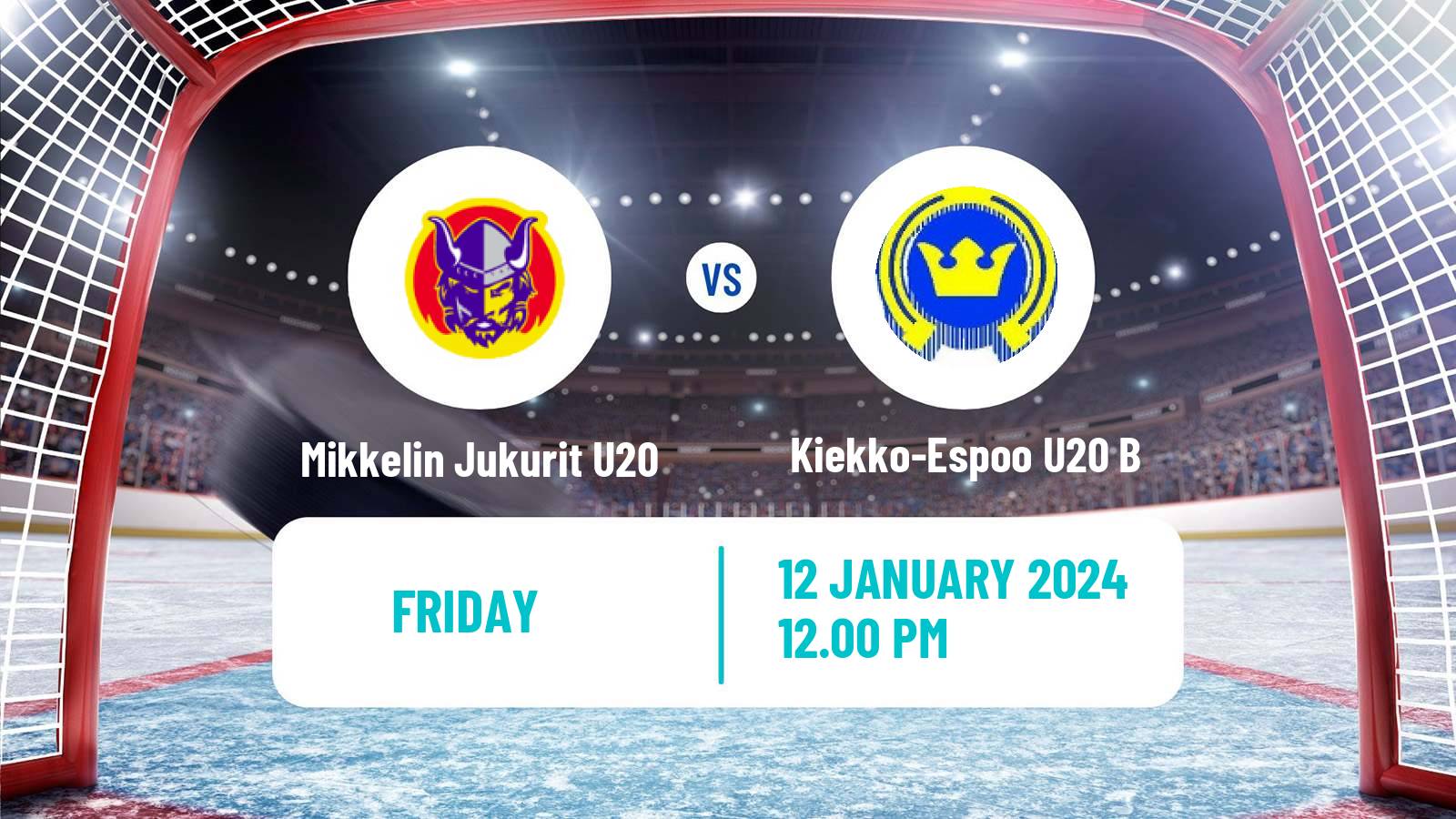 Hockey Finnish SM-sarja U20 Mikkelin Jukurit U20 - Kiekko-Espoo U20 B