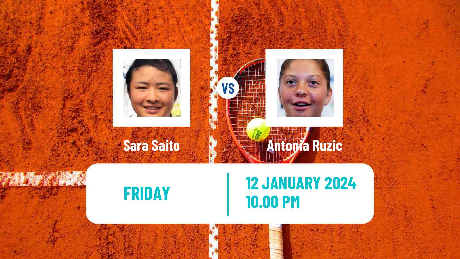 Tennis ITF W50 Nonthaburi 2 Women Sara Saito - Antonia Ruzic