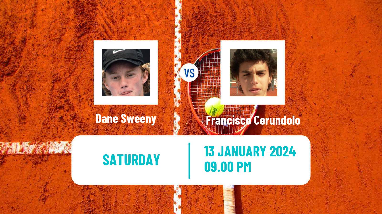 Tennis ATP Australian Open Dane Sweeny - Francisco Cerundolo