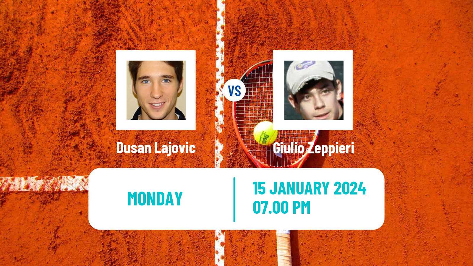 Tennis ATP Australian Open Dusan Lajovic - Giulio Zeppieri