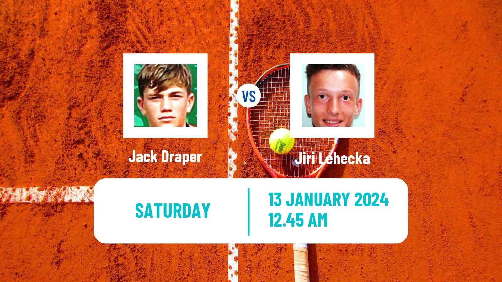 Tennis ATP Adelaide Jack Draper - Jiri Lehecka