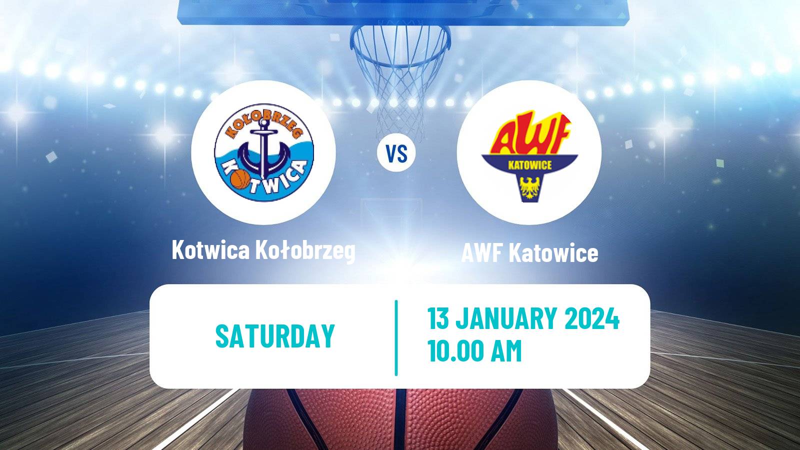 Basketball Polish 1 Liga Basketball Kotwica Kołobrzeg - AWF Katowice