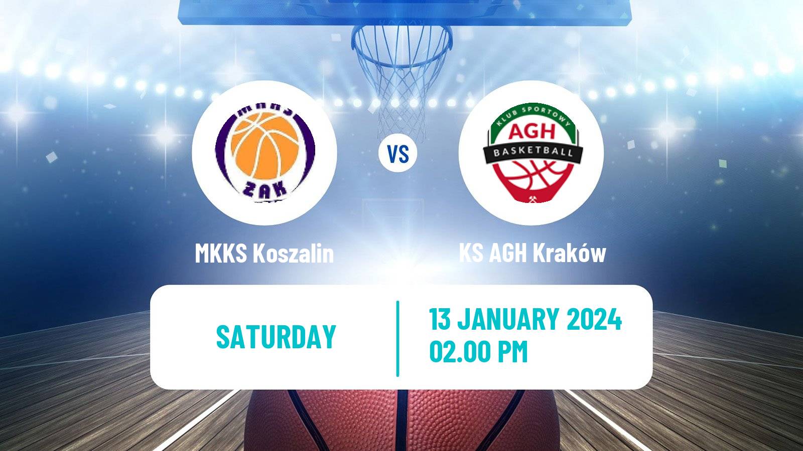 Basketball Polish 1 Liga Basketball MKKS Koszalin - KS AGH Kraków