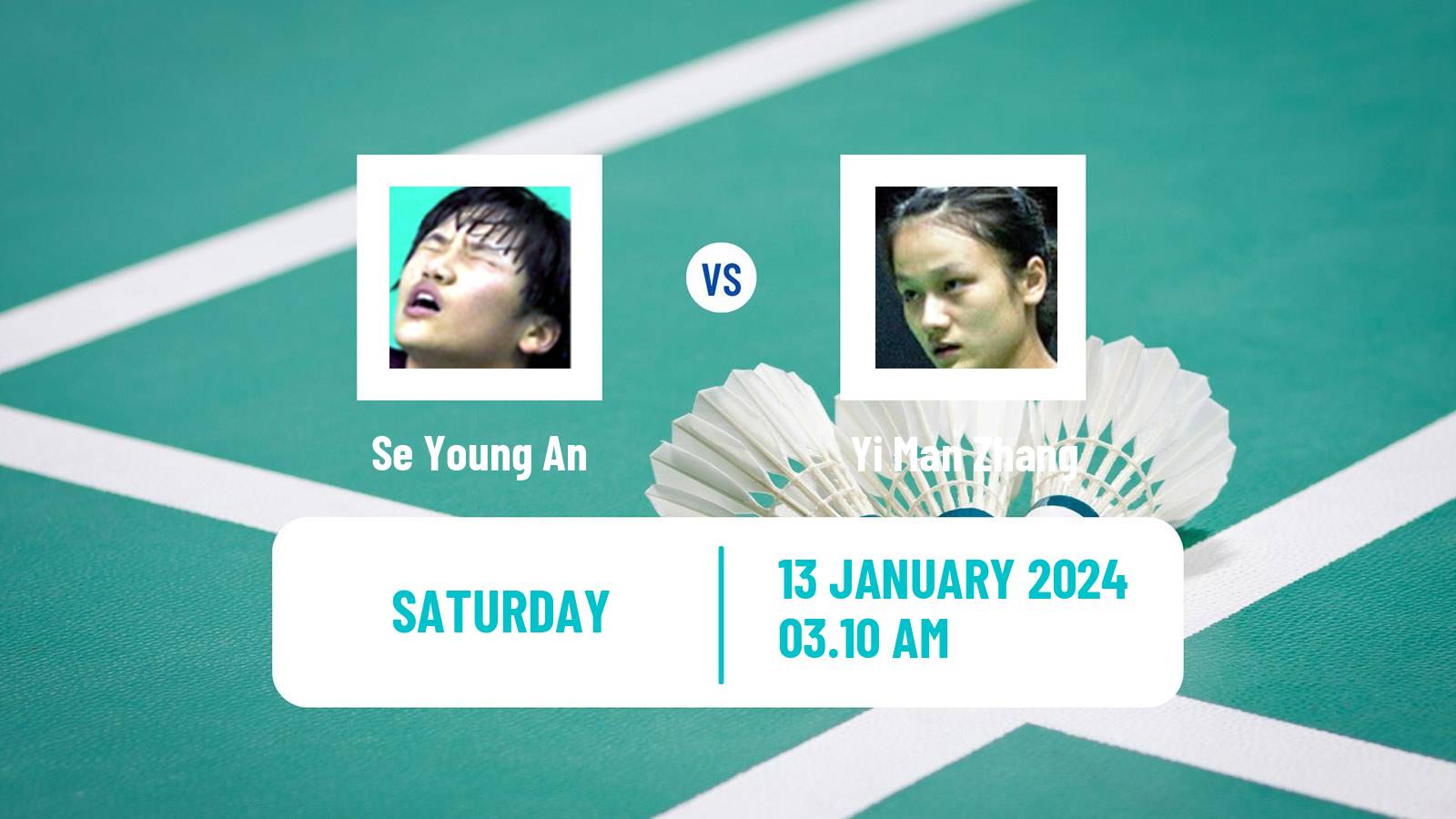 Badminton BWF World Tour Malaysia Open Women Se Young An - Yi Man Zhang