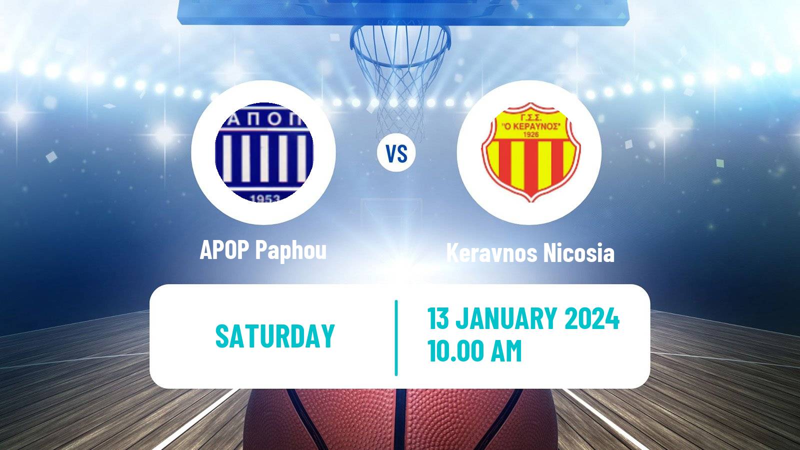 Basketball Cypriot Division A Basketball APOP Paphou - Keravnos Nicosia