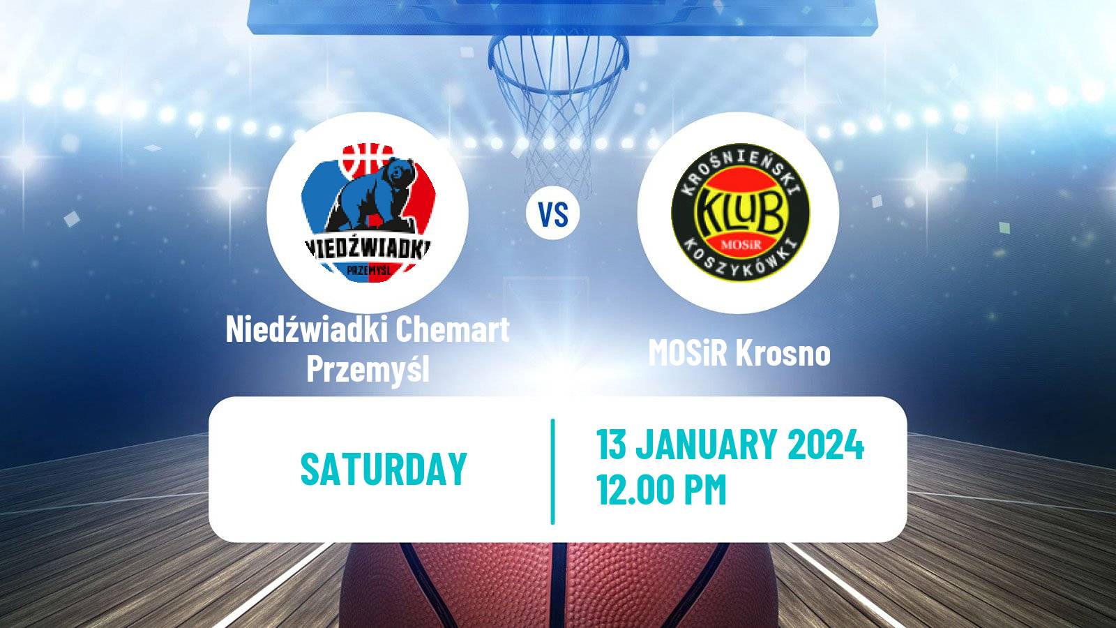 Basketball Polish 1 Liga Basketball Niedźwiadki Chemart Przemyśl - MOSiR Krosno