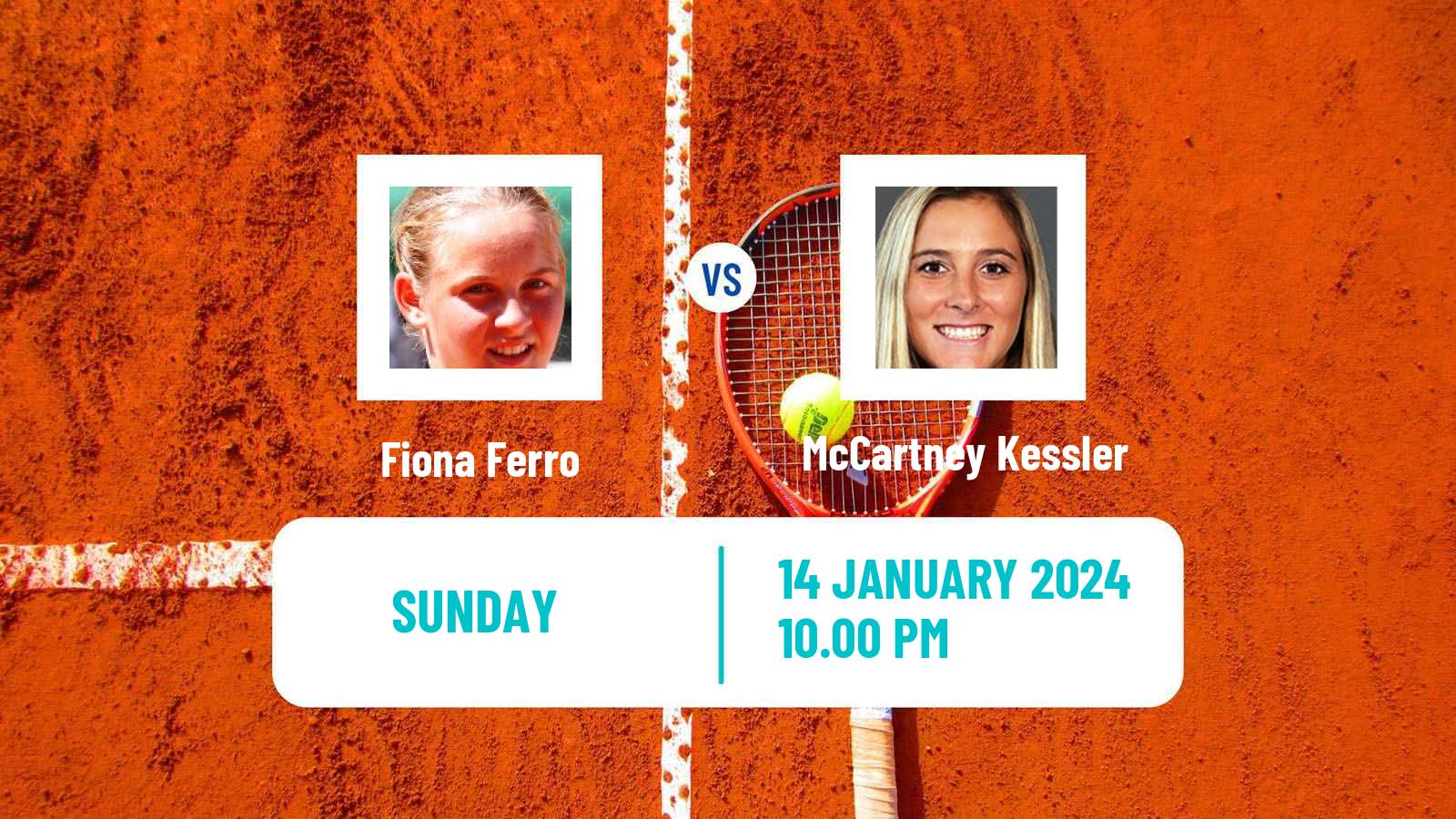 Tennis WTA Australian Open Fiona Ferro - McCartney Kessler