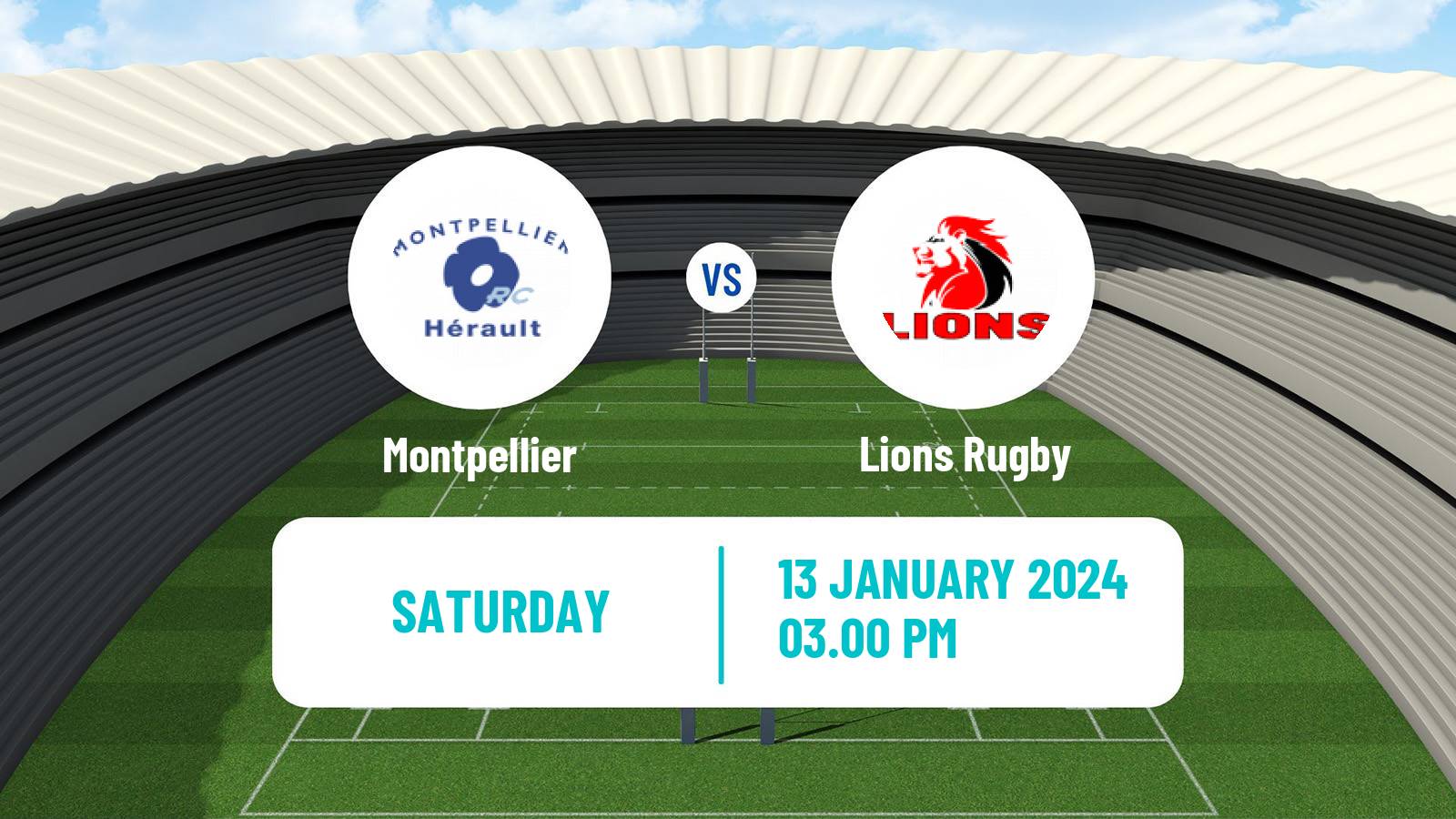 Rugby union Challenge Cup Rugby Montpellier - Lions