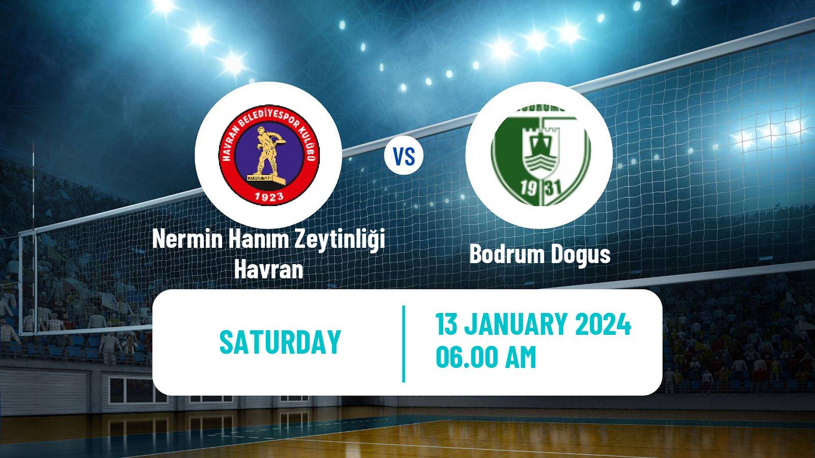 Volleyball Turkish 1 Ligi Volleyball Women Nermin Hanım Zeytinliği Havran - Bodrum Dogus