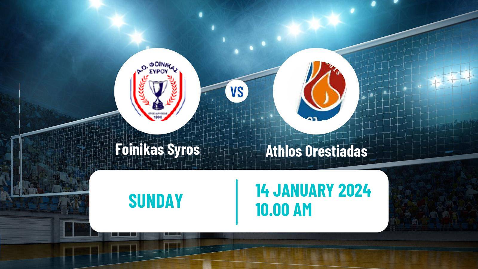 Volleyball Greek A1 Ethniki Volleyball Foinikas Syros - Athlos Orestiadas