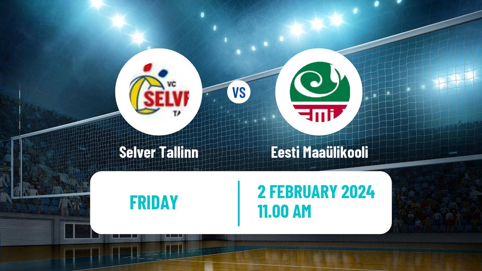 Volleyball Estonian Esiliiga Volleyball Selver Tallinn - Eesti Maaülikooli