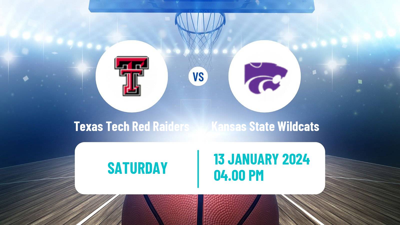Basketball NCAA College Basketball Texas Tech Red Raiders - Kansas State Wildcats