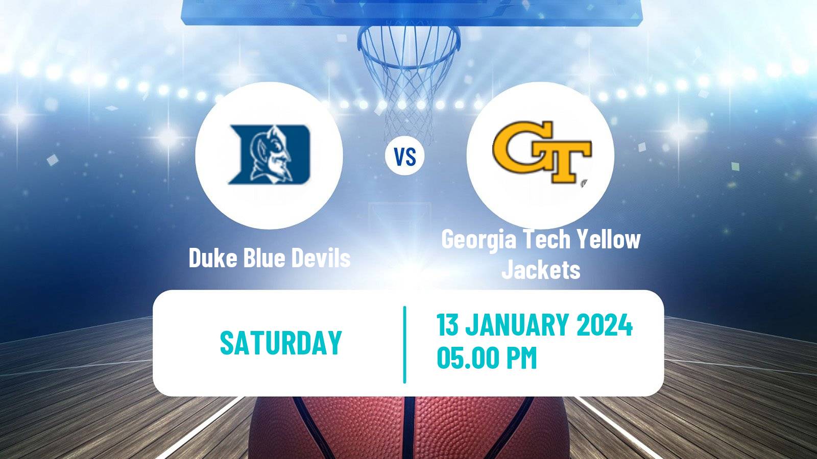 Basketball NCAA College Basketball Duke Blue Devils - Georgia Tech Yellow Jackets