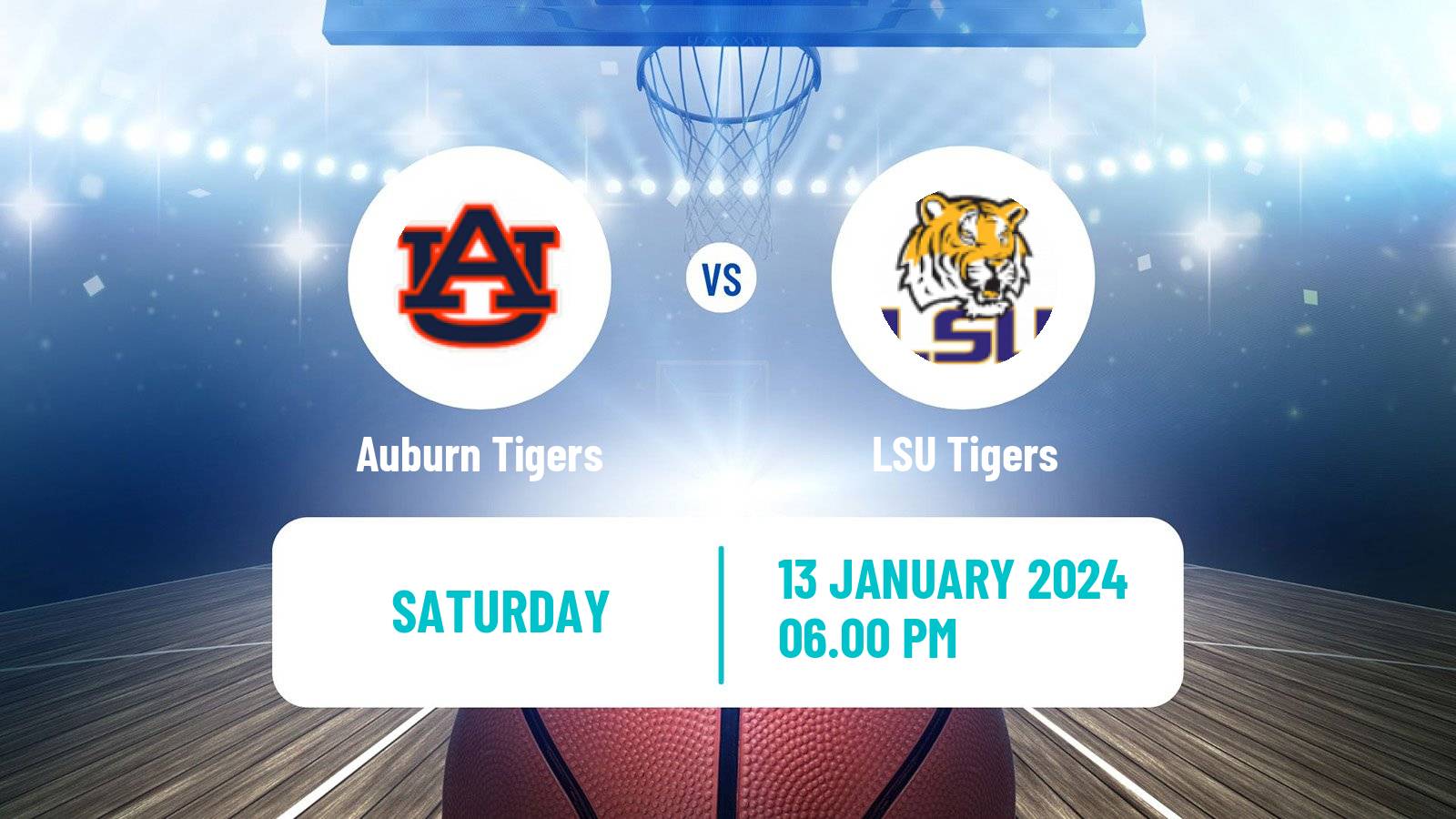 Basketball NCAA College Basketball Auburn Tigers - LSU Tigers
