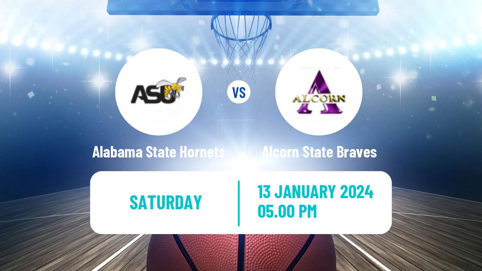 Basketball NCAA College Basketball Alabama State Hornets - Alcorn State Braves