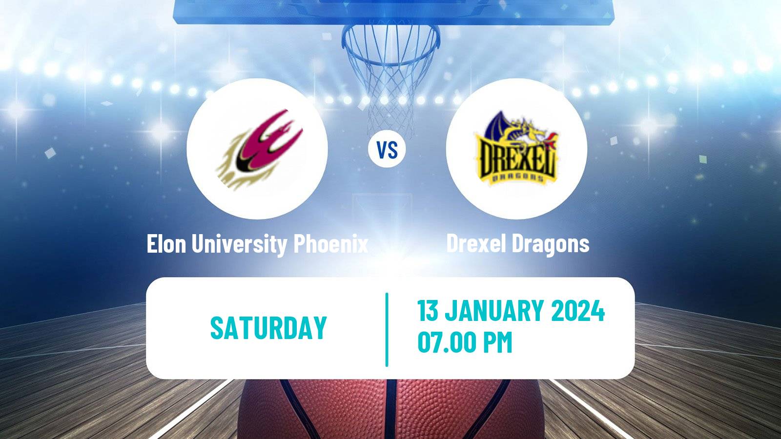 Basketball NCAA College Basketball Elon University Phoenix - Drexel Dragons