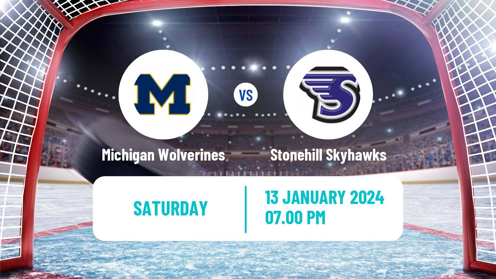 Hockey NCAA Hockey Michigan Wolverines - Stonehill Skyhawks