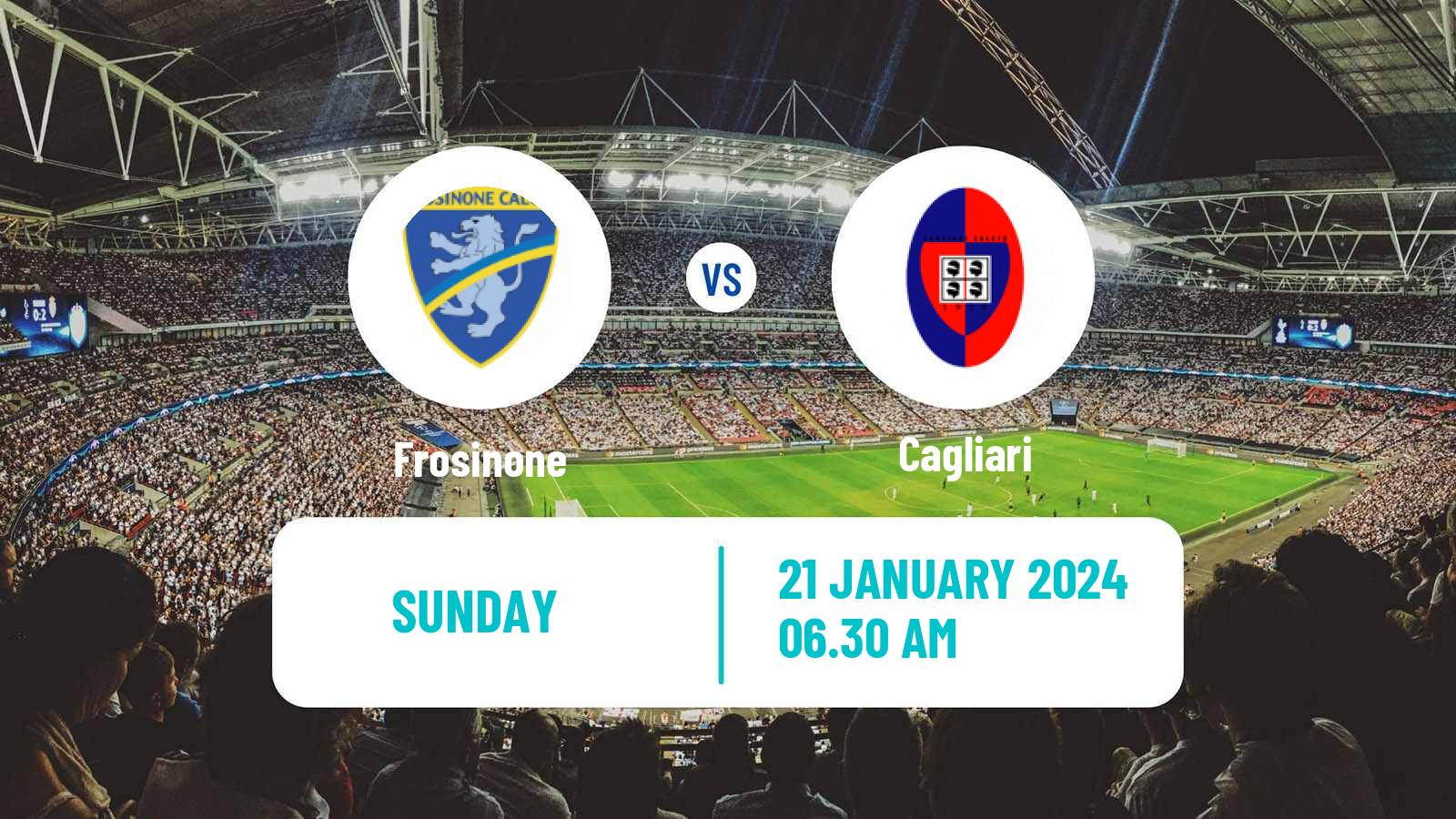 Soccer Italian Serie A Frosinone - Cagliari