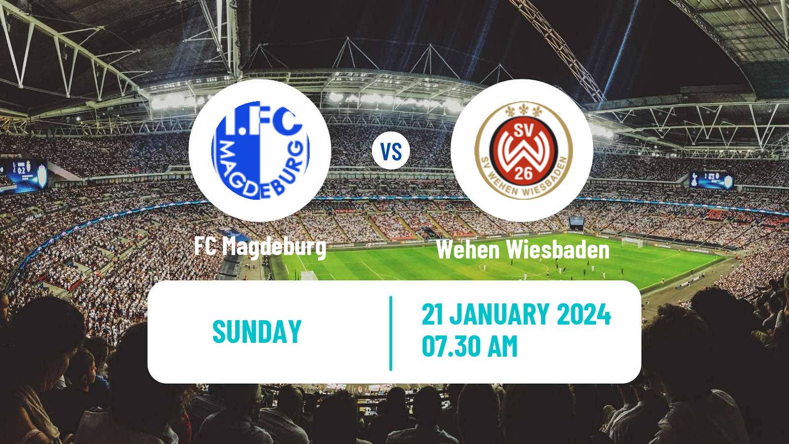 Soccer German 2 Bundesliga Magdeburg - Wehen Wiesbaden