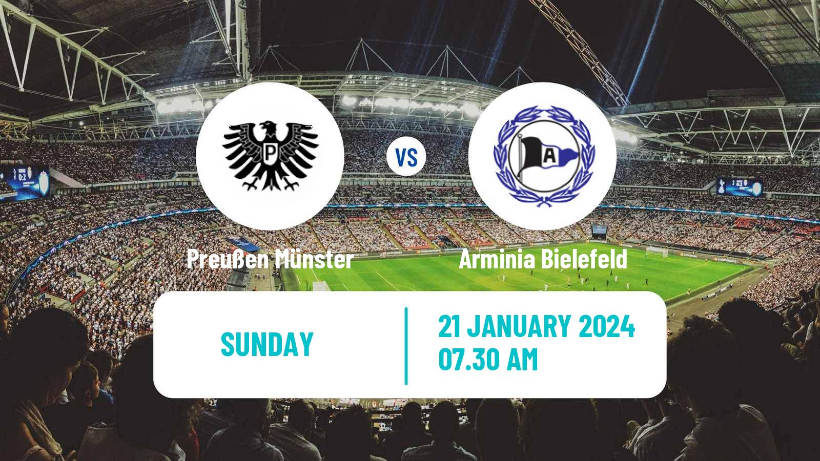 Soccer German 3 Bundesliga Preußen Münster - Arminia Bielefeld