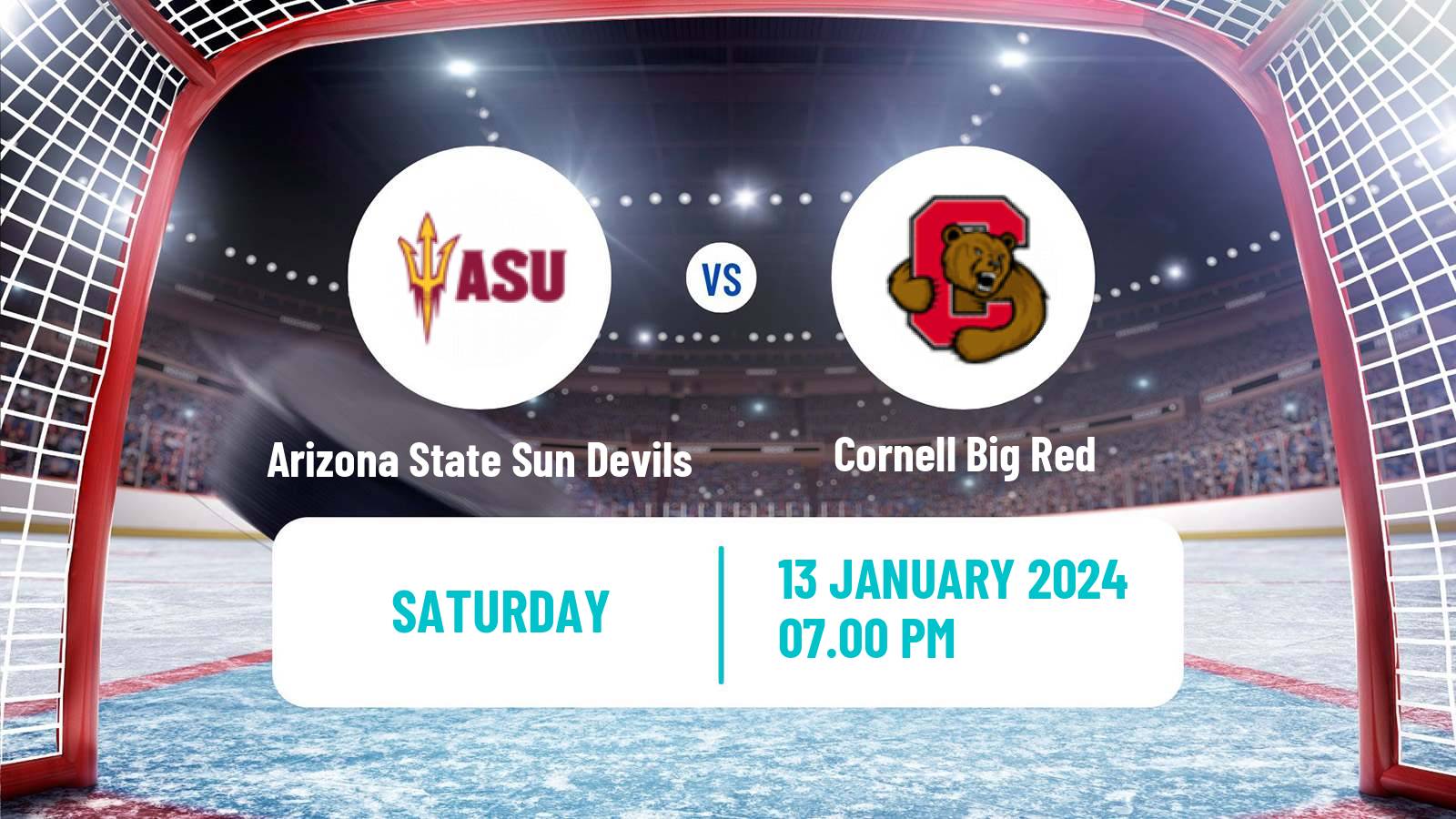 Hockey NCAA Hockey Arizona State Sun Devils - Cornell Big Red