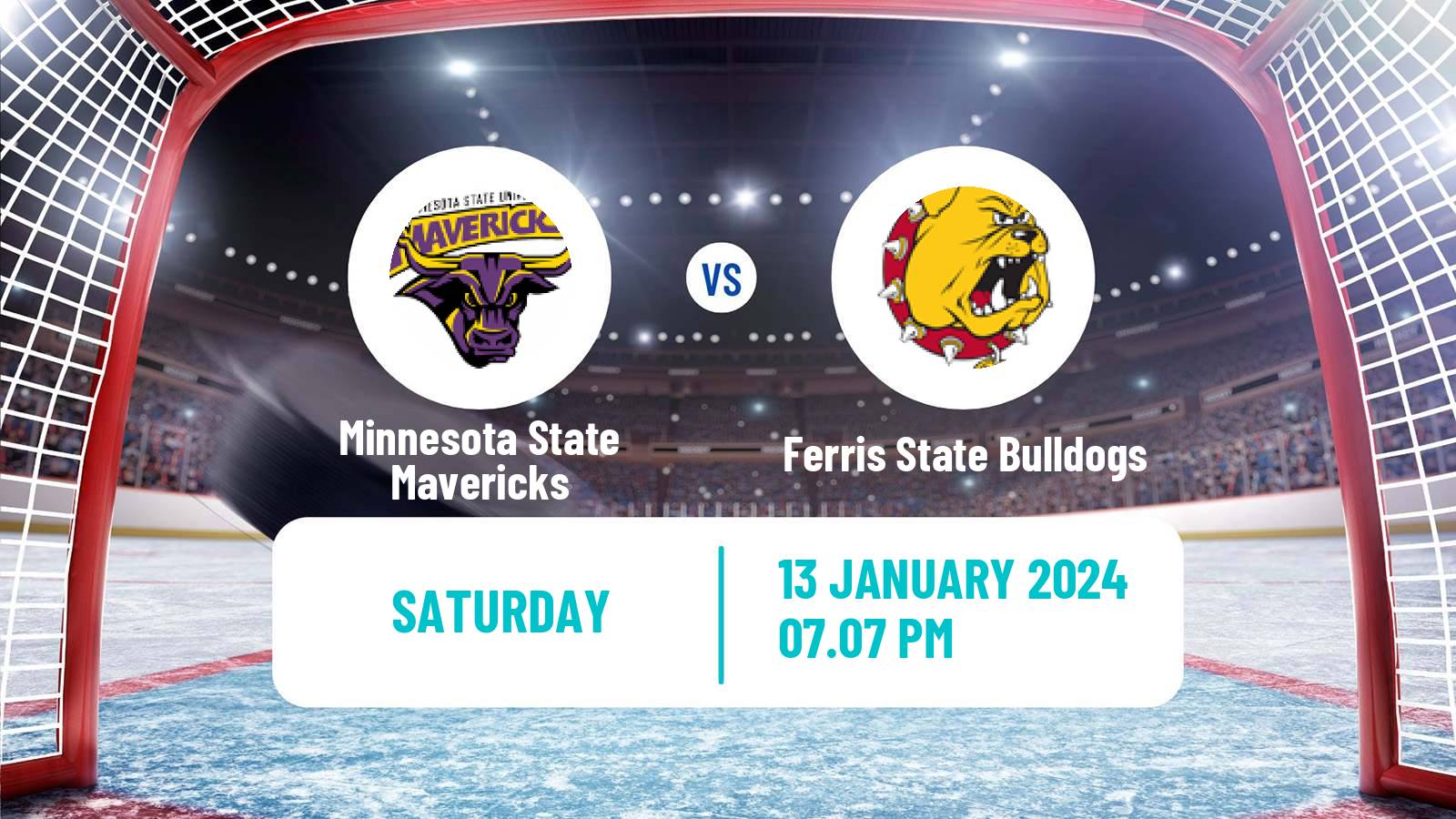 Hockey NCAA Hockey Minnesota State Mavericks - Ferris State Bulldogs
