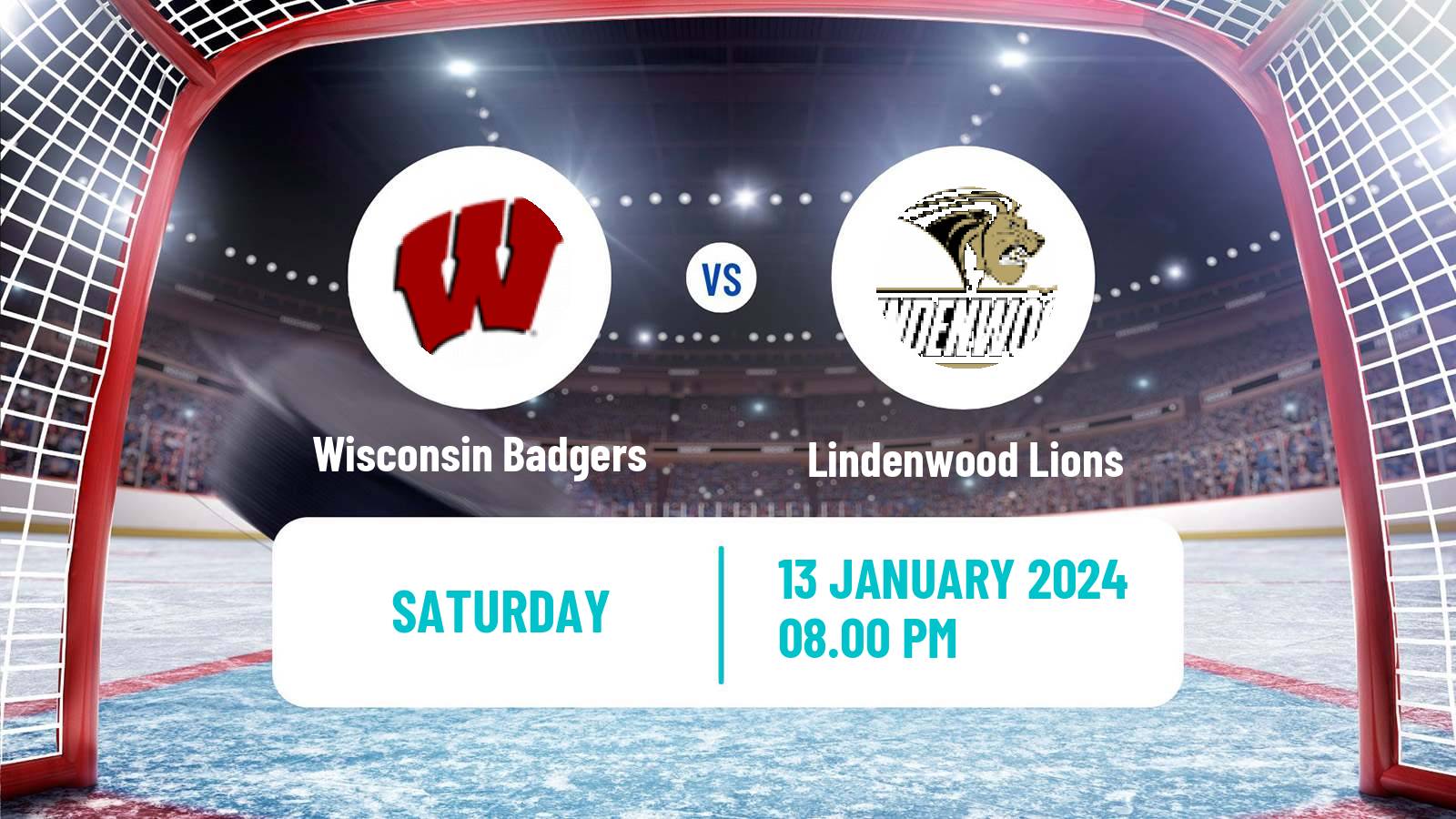 Hockey NCAA Hockey Wisconsin Badgers - Lindenwood Lions