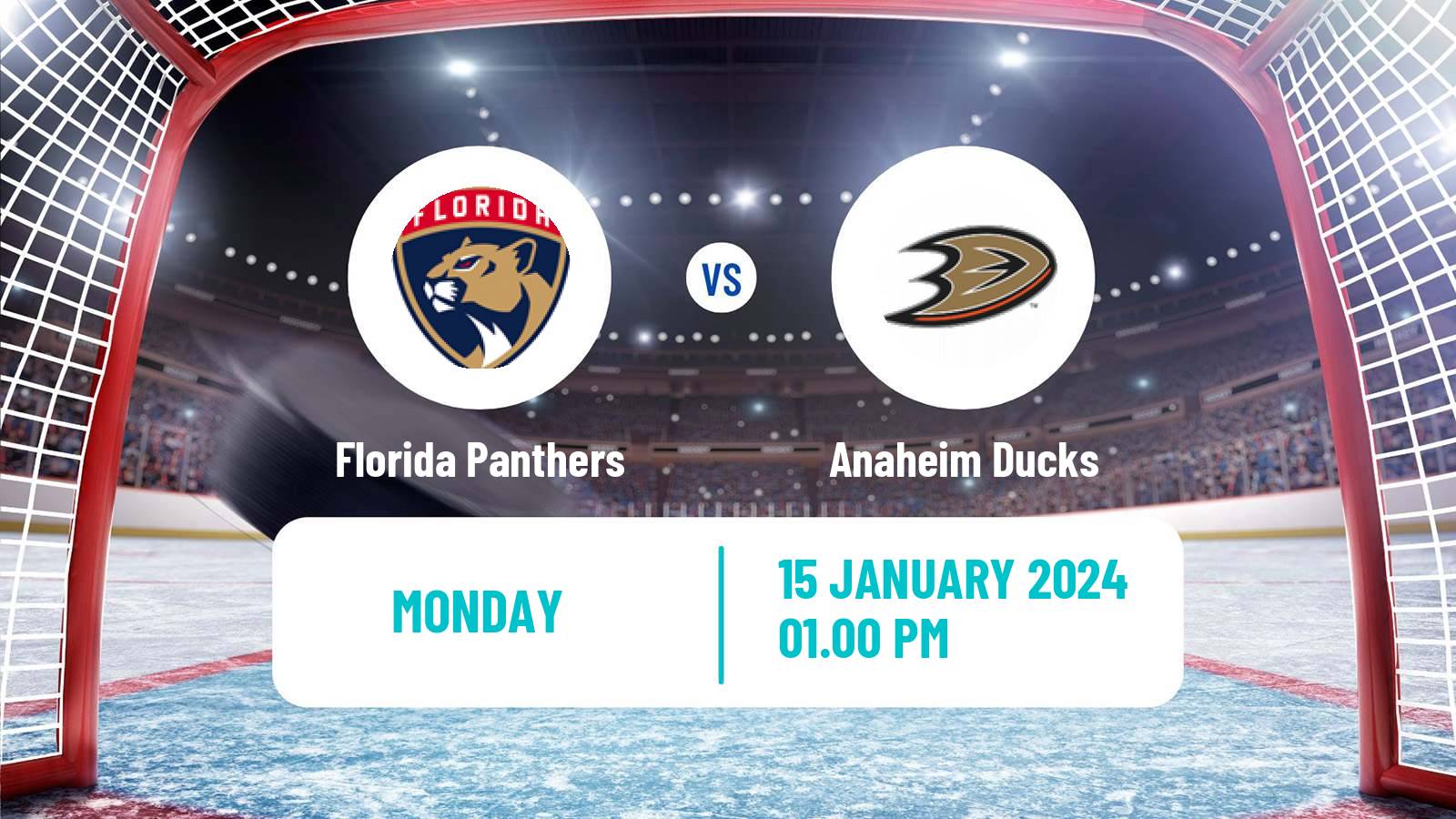 Hockey NHL Florida Panthers - Anaheim Ducks