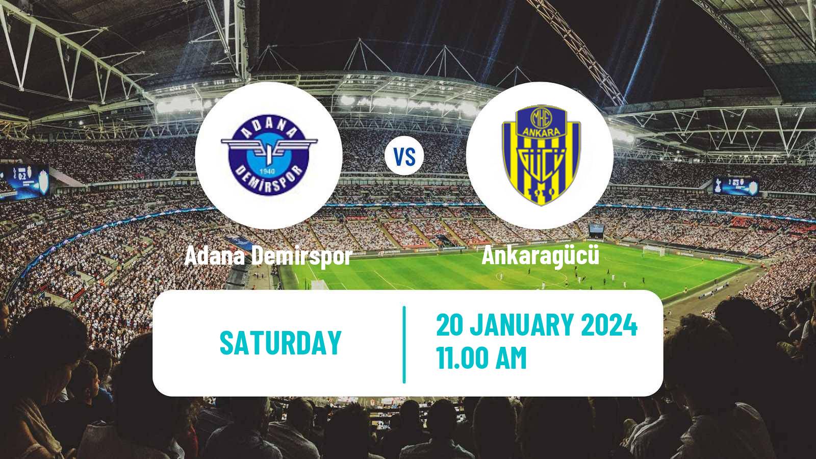 Soccer Turkish Super League Adana Demirspor - Ankaragücü