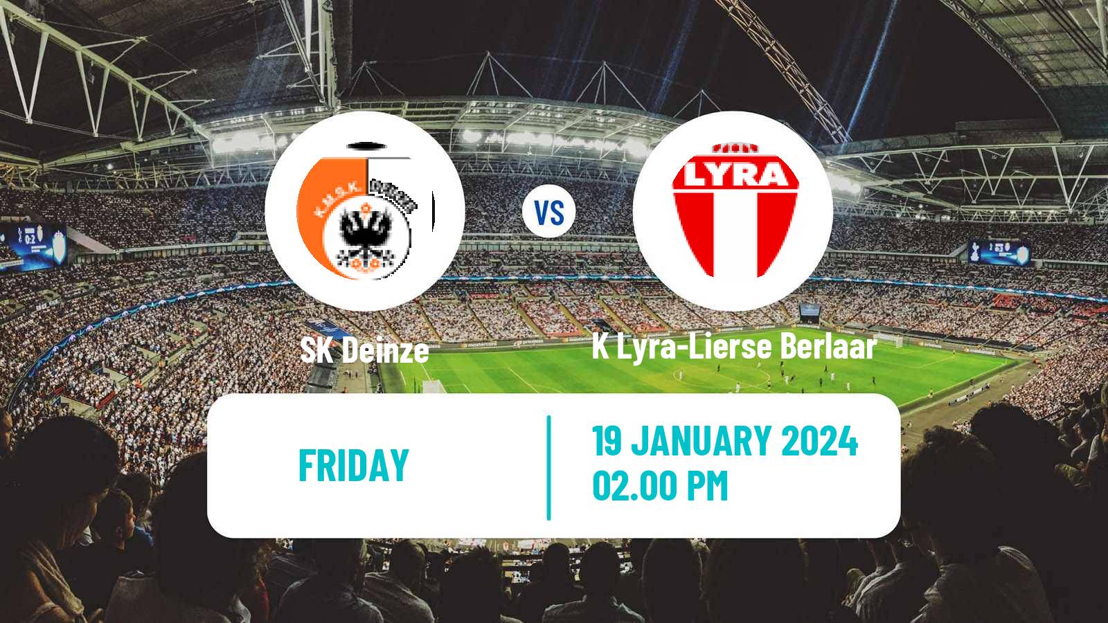 Soccer Belgian Сhallenger Pro League Deinze - K Lyra-Lierse Berlaar