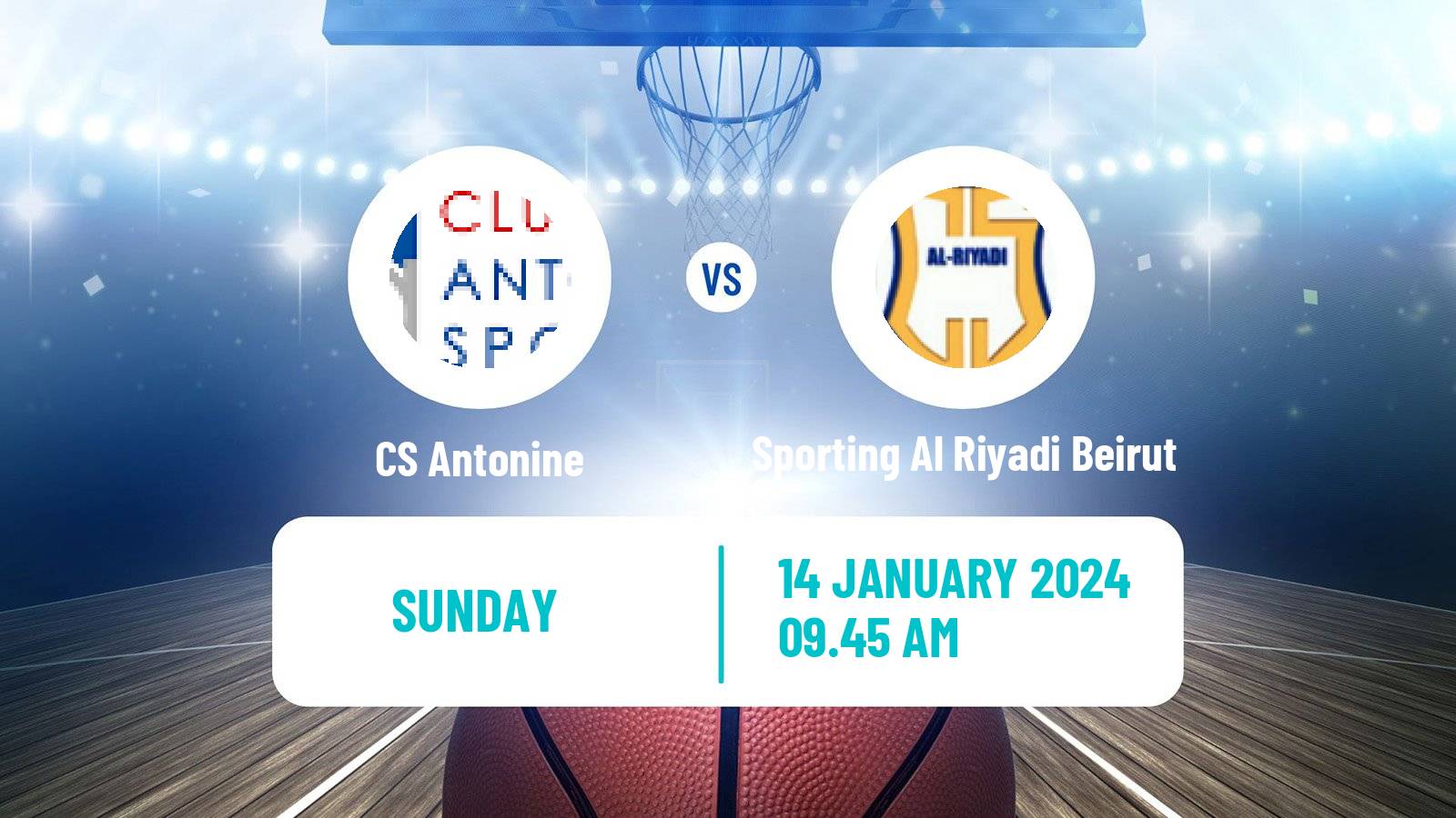 Basketball Lebanese Division 1 Basketball Antonine - Sporting Al Riyadi Beirut
