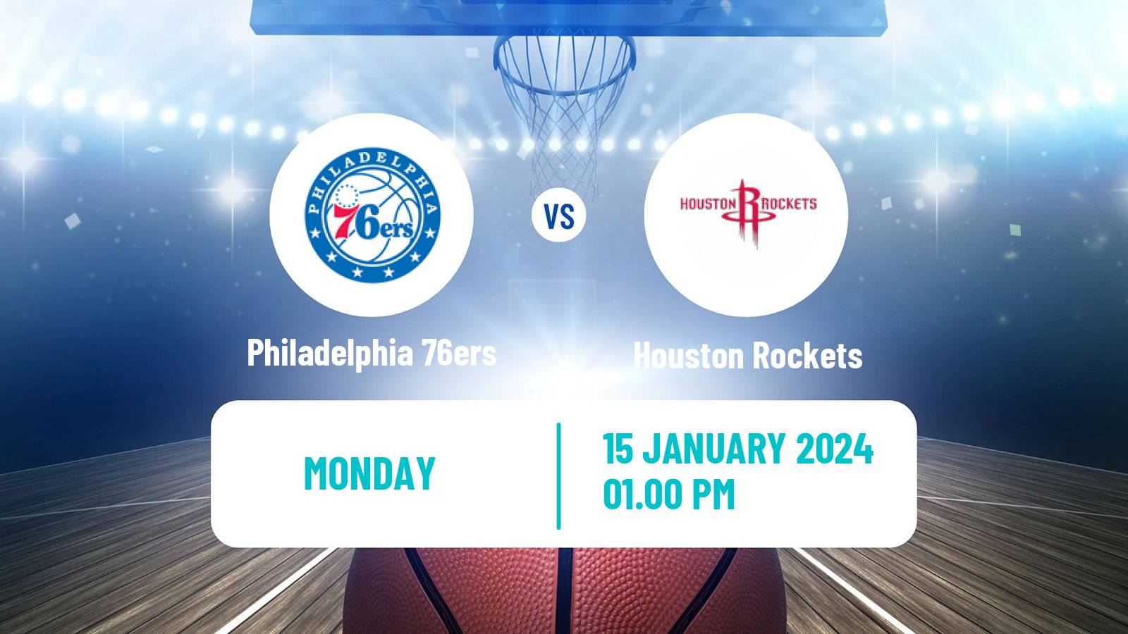 Basketball NBA Philadelphia 76ers - Houston Rockets