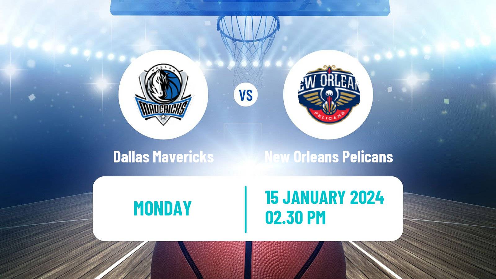 Basketball NBA Dallas Mavericks - New Orleans Pelicans