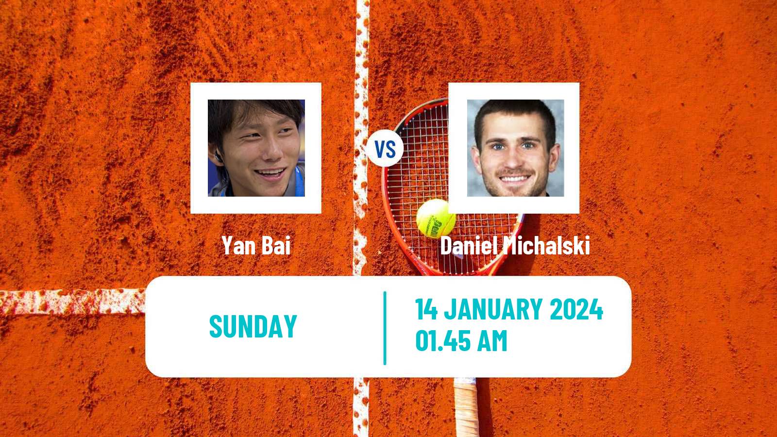 Tennis Nonthaburi 3 Challenger Men Yan Bai - Daniel Michalski