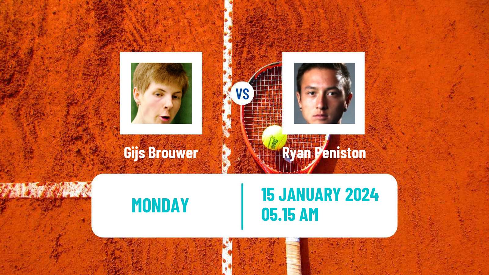 Tennis Nonthaburi 3 Challenger Men Gijs Brouwer - Ryan Peniston