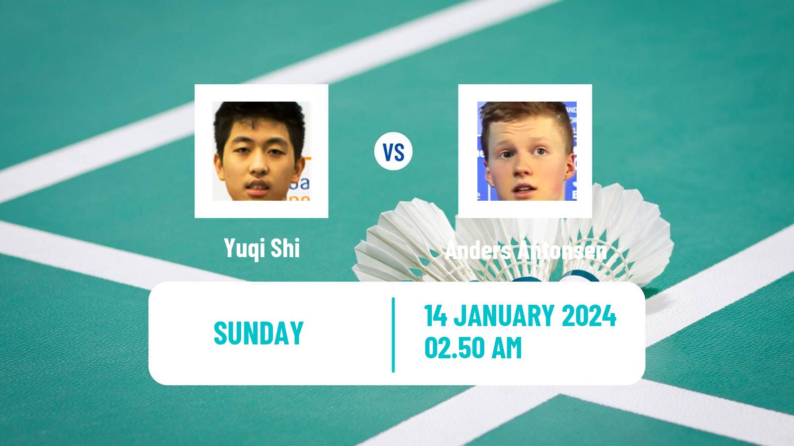 Badminton BWF World Tour Malaysia Open Men Yuqi Shi - Anders Antonsen