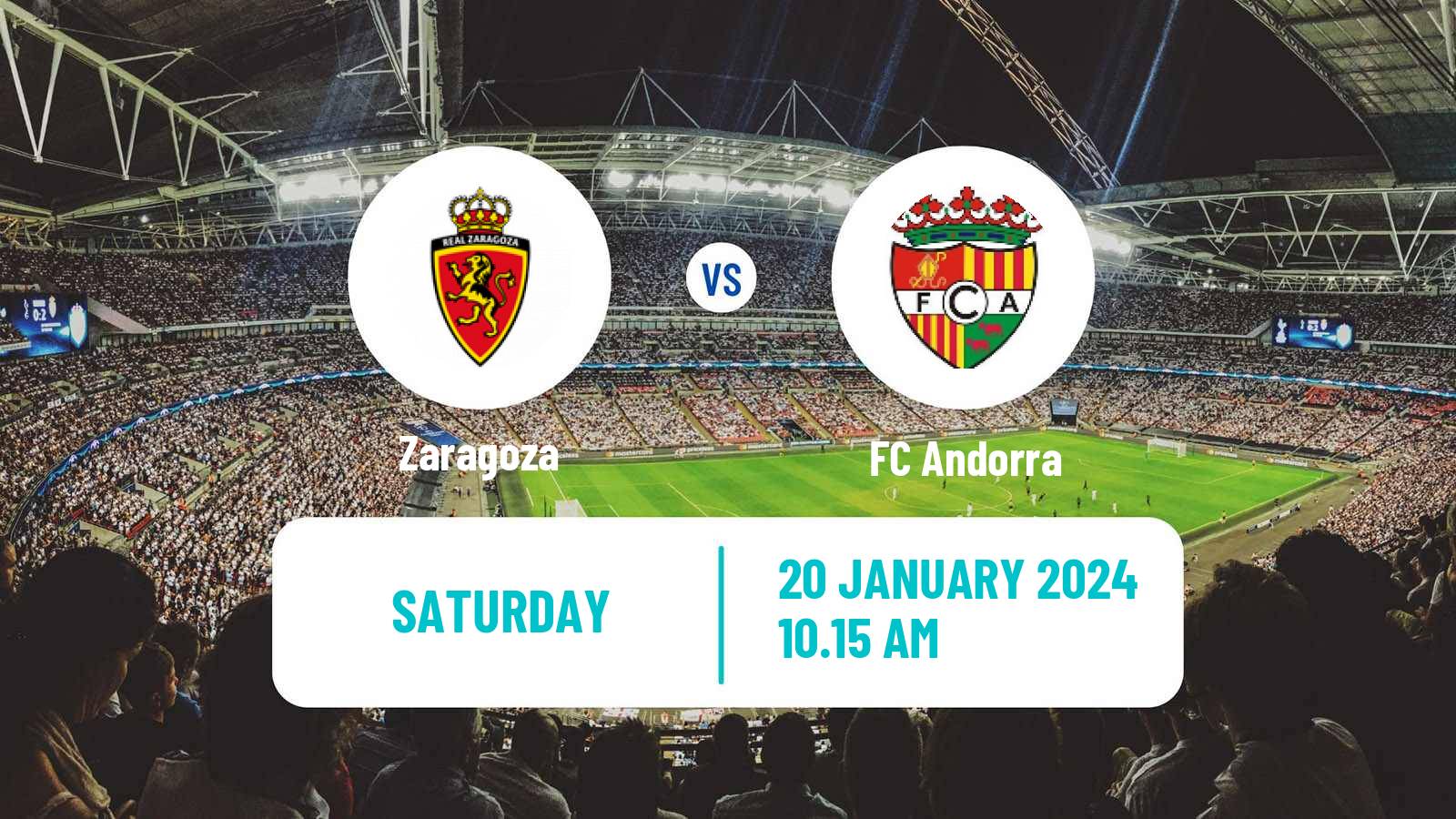 Soccer Spanish LaLiga2 Zaragoza - FC Andorra