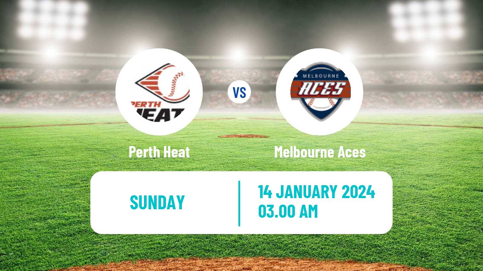 Baseball Australian ABL Perth Heat - Melbourne Aces