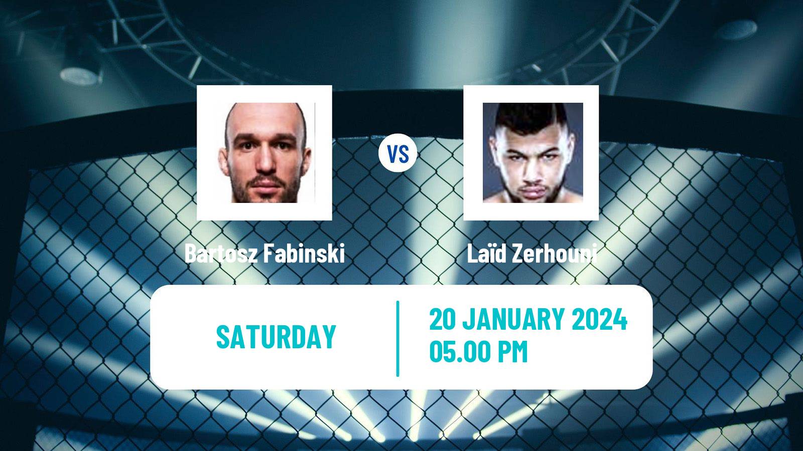 MMA Middleweight Ksw Men Bartosz Fabinski - Laïd Zerhouni