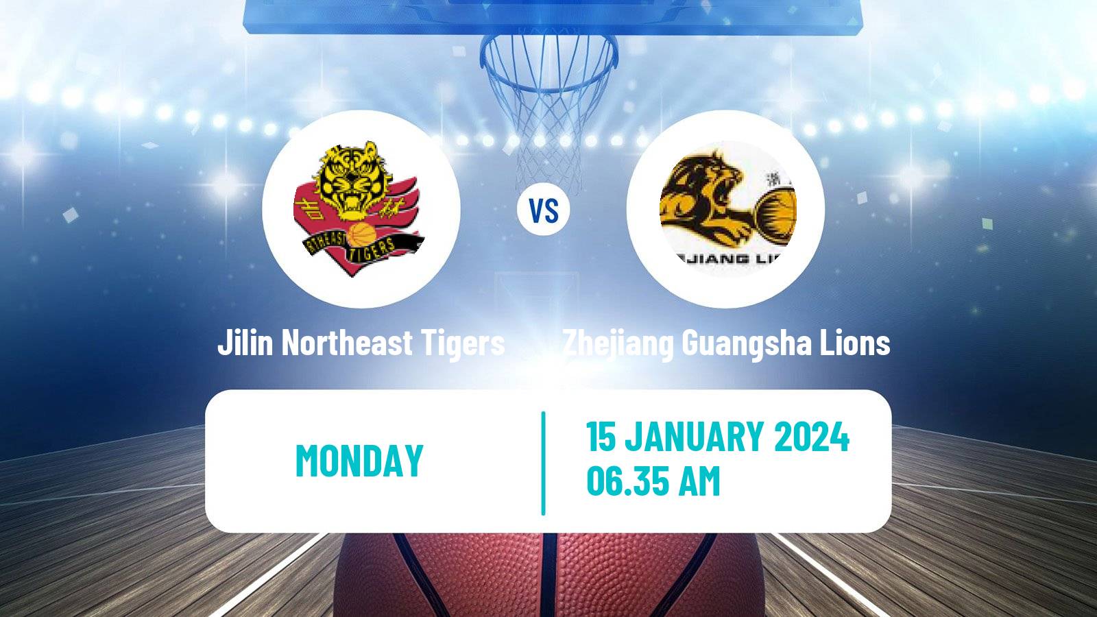 Basketball CBA Jilin Northeast Tigers - Zhejiang Guangsha Lions