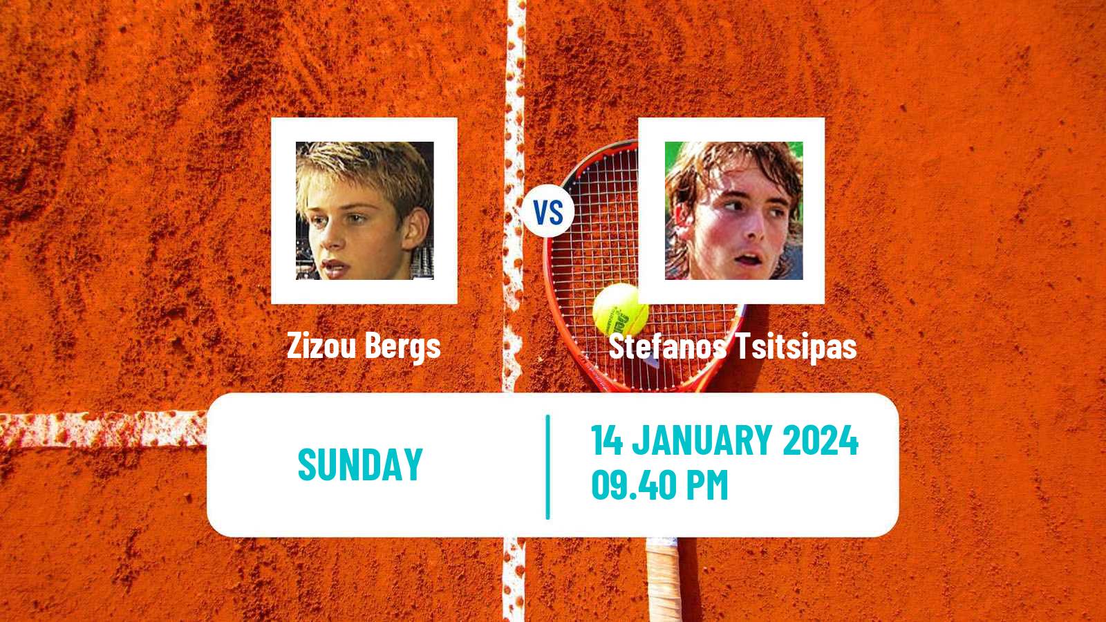 Tennis ATP Australian Open Zizou Bergs - Stefanos Tsitsipas