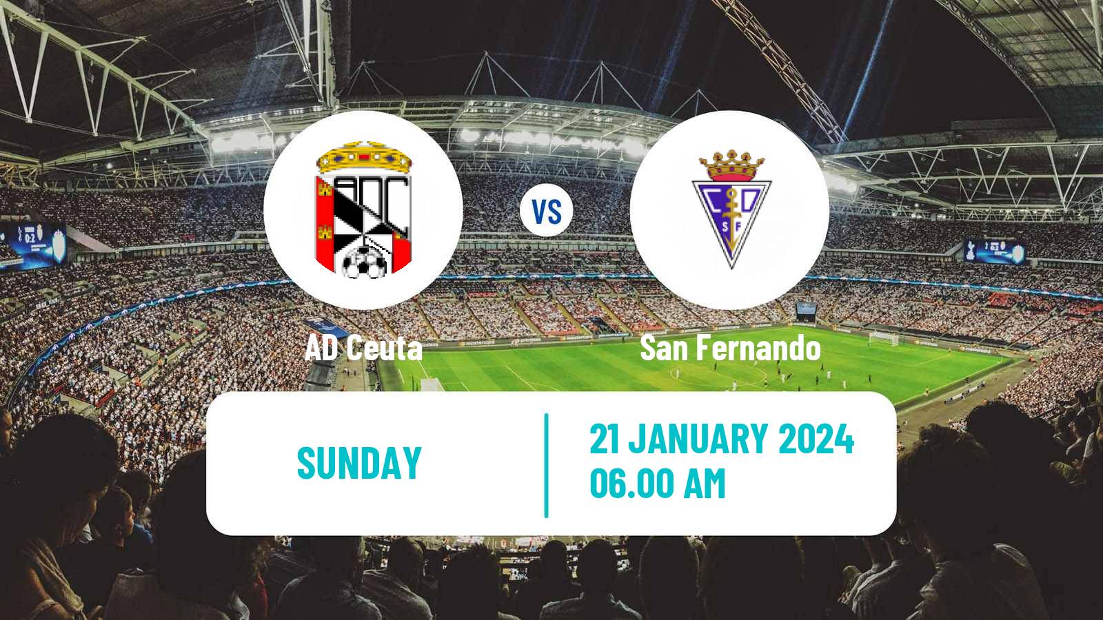 Soccer Spanish Primera RFEF Group 2 Ceuta - San Fernando