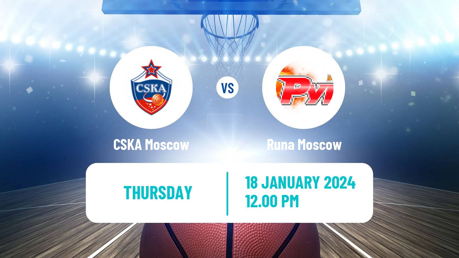 Basketball VTB United League CSKA Moscow - Runa Moscow