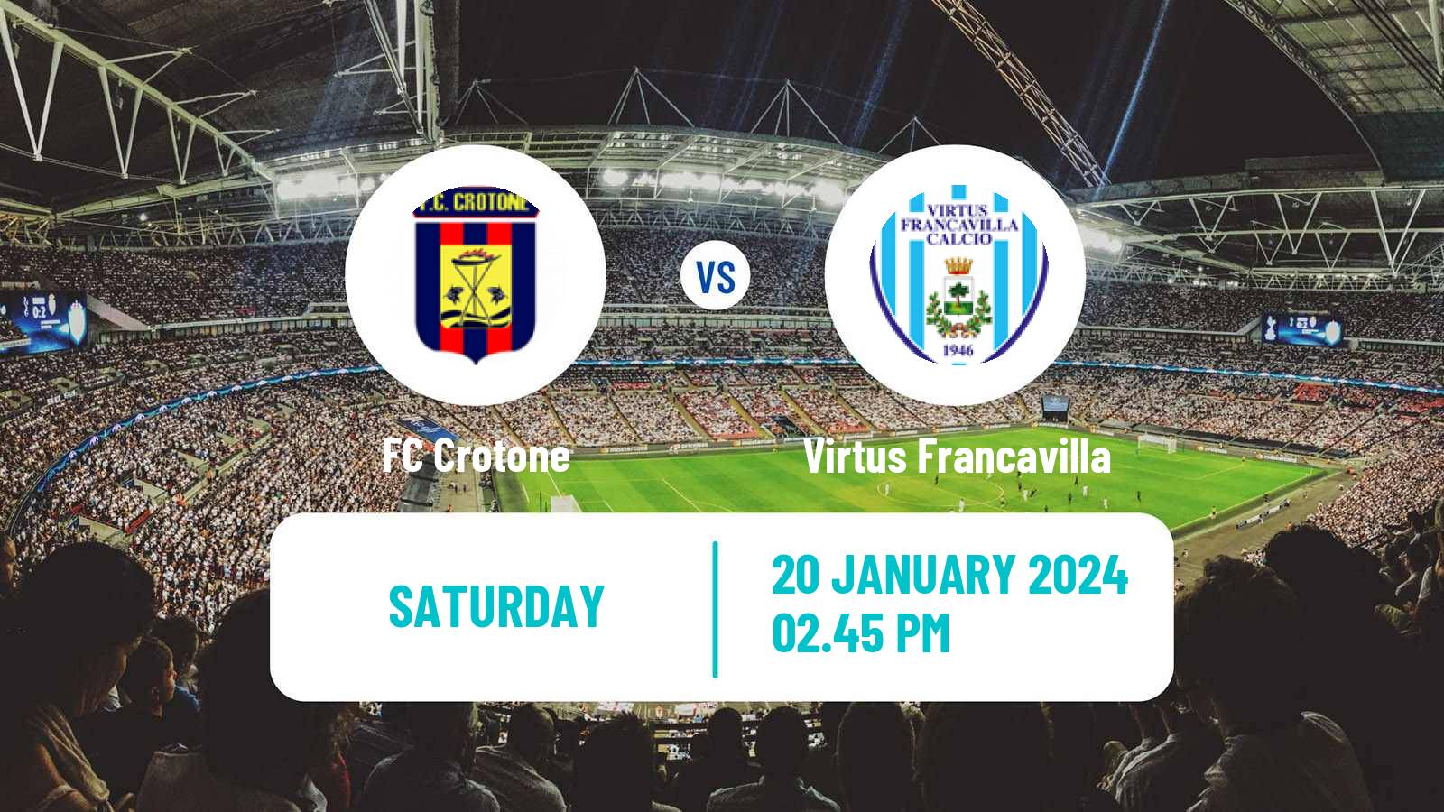 Soccer Italian Serie C Group C Crotone - Virtus Francavilla