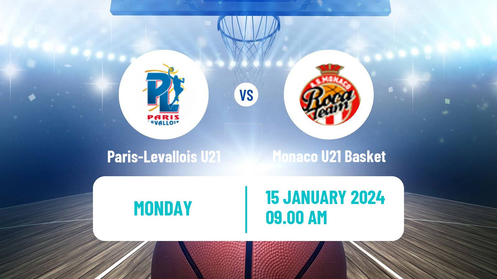 Basketball French Espoirs U21 Basketball Paris-Levallois U21 - Monaco U21 Basket