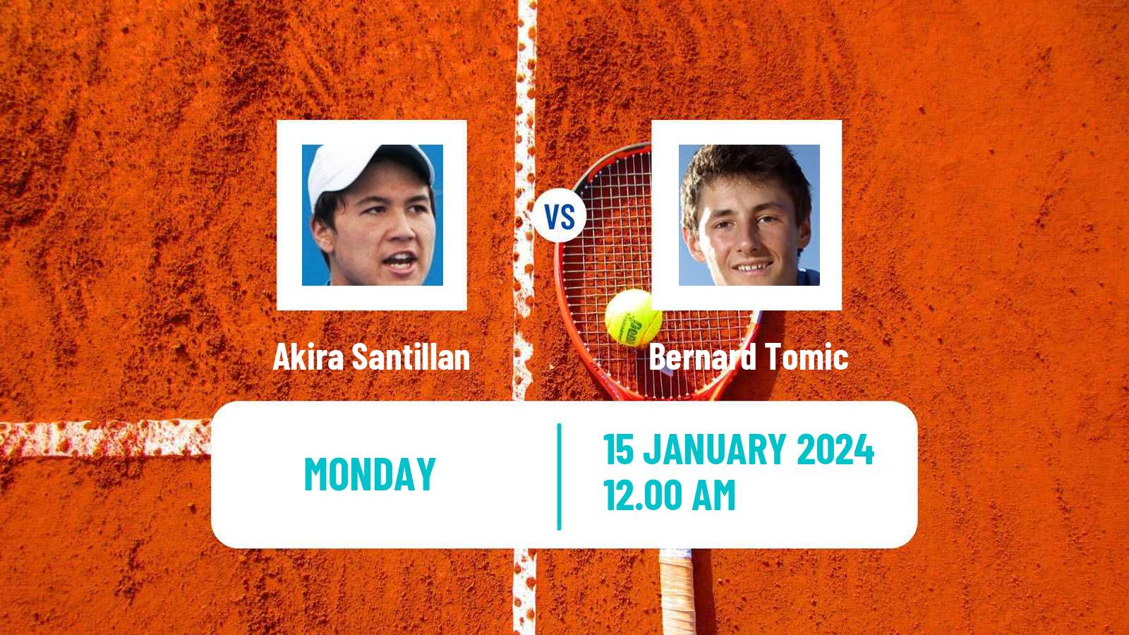Tennis Nonthaburi 3 Challenger Men Akira Santillan - Bernard Tomic